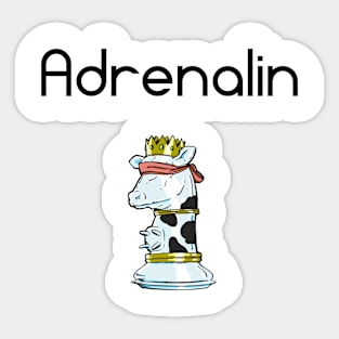 Adrenalin Chess Cow (light color) Sticker